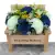 Grave Pot Artificial Flowers Bench Blue + Dad/Grandad/Husband/Brother/Son Card