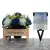Grave Pot Artificial Flowers Bench Blue + Dad/Grandad/Husband/Brother/Son Card