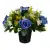 Grave Pot Artificial Silk Flowers Blue Roses Yellow Mini Roses Father's Day Crem