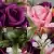 Grave Pot Artificial Silk Flowers Pink and Purple Open Roses Memorial Crem