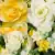 Artificial Grave Pot Flowers Yellow & Cream Roses/Rosebud/Mini-Roses Memorial