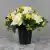 Artificial Grave Pot Flowers Yellow & Cream Roses/Rosebud/Mini-Roses Memorial