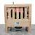 White Dahlia/Pink Carnation Artificial Grave Pot in Wooden Memorial Bench
