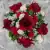 Grave Pot Artificial Silk Flowers Red Roses Cream Mini Carnations Memorial Crem
