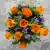 Artificial Grave Pot Flowers Orange Rosebud and Purple Mini-Roses Memorial Crem