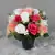 Artificial Grave Pot Flowers Hot Pink Open Roses White Rosebud and Pink Roses