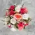 Artificial Grave Pot Flowers Hot Pink Open Roses White Rosebud and Pink Roses