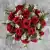 Grave Pot Artificial 16 Head Open Roses & Weather-Resistant Plastic Gyp/Greenery