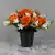 Grave Pot Artificial 16 Head Open Roses & Weather-Resistant Plastic Gyp/Greenery