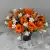Grave Pot Artificial 16 Head Open Roses & Weather-Resistant Plastic Gyp/Greenery