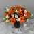 Grave Pot Artificial 16 Head Open Roses & Weather-Resistant Plastic Gyp/Greenery