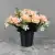 Grave Pot Artificial 16 Head Open Roses & Weather-Resistant Plastic Gyp/Greenery