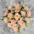 Grave Pot Artificial 16 Head Open Roses & Weather-Resistant Plastic Gyp/Greenery