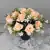Grave Pot Artificial 16 Head Open Roses & Weather-Resistant Plastic Gyp/Greenery