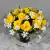 Grave Pot Artificial 16 Head Open Roses & Weather-Resistant Plastic Gyp/Greenery