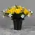 Grave Pot Artificial 16 Head Open Roses & Weather-Resistant Plastic Gyp/Greenery