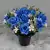 Grave Pot Artificial 16 Head Open Roses & Weather-Resistant Plastic Gyp/Greenery