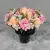 Grave Pot Artificial Silk Flowers Pink and Peach Open Roses Memorial Crem