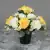 Grave Pot Artificial Silk Flowers Yellow Roses Cream Carnations Memorial Crem