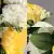 Grave Pot Artificial Silk Flowers Yellow Roses Cream Carnations Memorial Crem