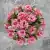 Grave Pot Artificial Silk Flowers Pink Open Roses with Peach Tips Memorial Crem