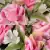 Grave Pot Artificial Silk Flowers Pink Open Roses with Peach Tips Memorial Crem