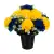 Artificial Grave Pot Flowers Blue Yellow Carnations Arrangement Memorial Crem