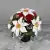 Grave Pot Artificial Flowers Xmas Ivory Poinsettias/Red Carnations & Small Cones
