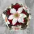 Grave Pot Artificial Flowers Xmas Ivory Poinsettias/Red Carnations & Small Cones