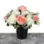 Grave Pot Artificial Silk Flowers Pink Roses Cream Carnations Memorial Crem