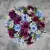 Grave Pot Artificial Flowers Light Blue and Purple Open Roses Memorial Crem