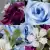 Grave Pot Artificial Flowers Light Blue and Purple Open Roses Memorial Crem