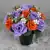Grave Pot Artificial Silk Flowers Purple Roses/Rosebud Orange Open Roses Crem