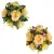 Grave Pot Artificial Silk Flowers Large Yellow Roses and Purple/Pink Mini-Roses