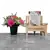 Artificial Grave Pot Flowers Bench White Dahlias + Mum/Nan/Sister Memorial Card