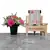 Artificial Grave Pot Flowers Bench White Dahlias + Mum/Nan/Sister Memorial Card