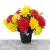 Artificial Grave Pot Flowers Red Yellow Carnations Memorial Crem Tribute