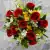 Artificial Grave Pot Flowers Red Rosebud and Yellow Mini-Roses Memorial Crem