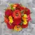Orange Autumn Anemone and Red Carnation | Artificial Flower Pot | Grave/Memorial