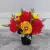 Orange Autumn Anemone and Red Carnation | Artificial Flower Pot | Grave/Memorial