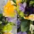 Grave Pot Artificial Silk Flowers Yellow Roses Purple Mini Roses Memorial Crem