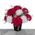 Artificial Grave Pot Flowers Red White Carnations Arrangement Memorial Crem