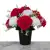 Artificial Grave Pot Flowers Red White Carnations Arrangement Memorial Crem