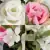 Grave Pot Artificial Silk Flowers Pink and White Open Roses Memorial Crem