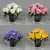 Grave Pot Artificial Silk Flowers Full 16-Head Roses Crem Arrangement Memorial