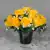 Grave Pot Artificial Silk Flowers Full 16-Head Roses Crem Arrangement Memorial