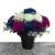 Grave Pot Artificial Silk Flowers Blue Purple Honeydew Carnations Memorial Crem