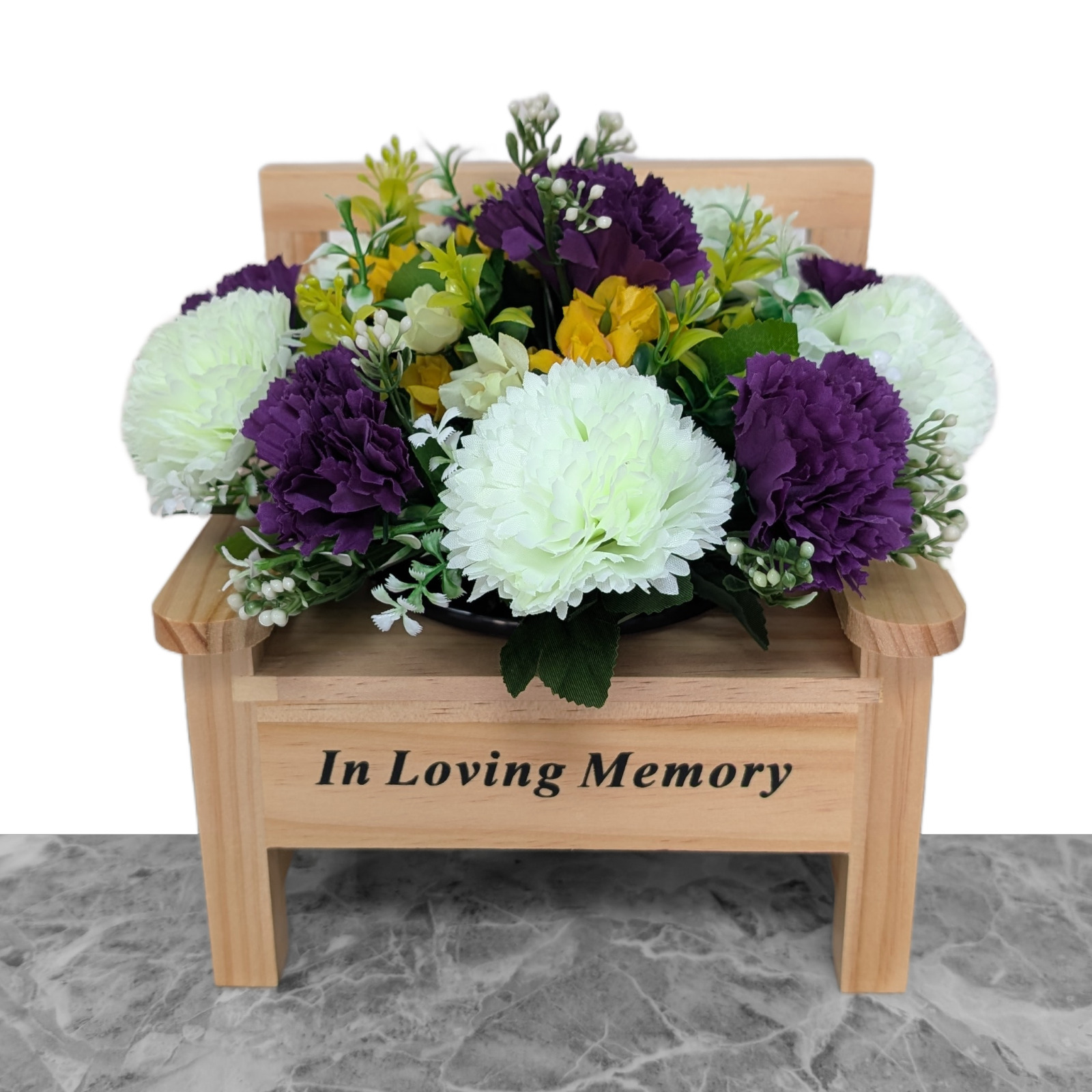 Bench Purple Dad/Grandad/Husband/Brother/Son Card Artificial