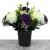 Grave Pot Artificial Flowers Bench Purple + Dad/Grandad/Husband/Brother/Son Card