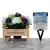 Grave Pot Artificial Flowers Bench Purple + Dad/Grandad/Husband/Brother/Son Card